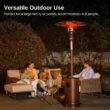 EAST OAK 48,000 BTU Patio Heater for Outdoor Use With Round Table Design, Double-Layer Stainless Steel Burner and Wheels
