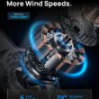 Dreo Ceiling Fans with Lights, 44'' Low Profile Black Ceiling Fan with Remote Control for Bedroom
