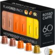 Rosso Coffee Capsules for Nespresso Original Machine, 60 Espresso Pods Vanilla, Caramel, Creme Brulee