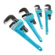 DURATECH 4-Piece Heavy Duty Pipe Wrench Set, Adjustable Plumbing Wrench, Malleable Cast Iron Handle, Exceed GGG Standard