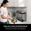 Ninja SP101 Digital Air Fry Countertop Oven with 8-in-1 Functionality, Flip Up & Away Capability for Storage Space