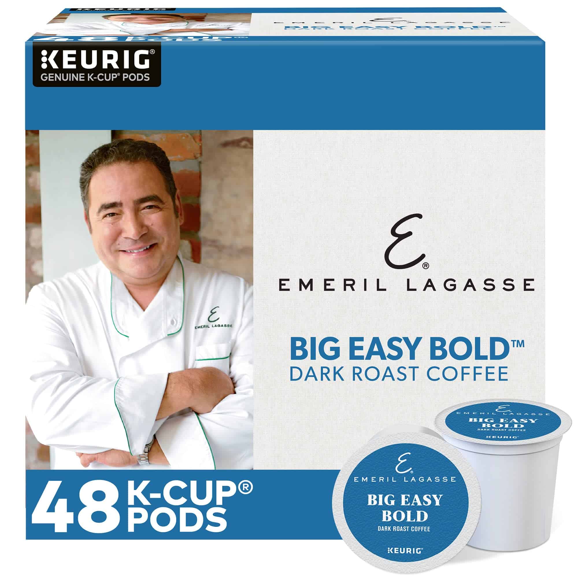 Emeril Big Easy Bold Single-Serve Keurig K-Cup Pods, Dark Roast Coffee Pods, 48 Count Emeril Big Easy Bold Single-Serve Keurig K-Cup Pods, Dark Roast Coffee Pods, 48 Count