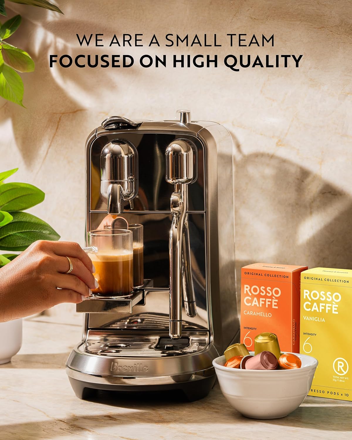Rosso Coffee Capsules for Nespresso Original Machine, 60 Espresso Pods Vanilla, Caramel, Creme Brulee Rosso Coffee Capsules for Nespresso Original Machine, 60 Espresso Pods Vanilla, Caramel, Creme Brulee - Image 4