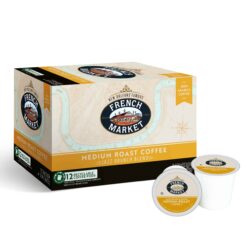 French Market Jazz Brunch Blend Medium Roast Single Serve Coffee Pods, 12 Count Box (Pack of 6)