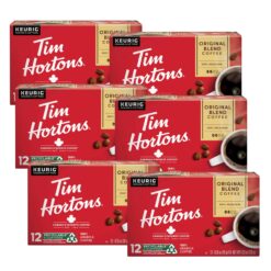 Tim Hortons Original Blend, Medium Roast Coffee, 72ct K-Cups, 12 Count (Pack of 6)