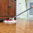 O-Cedar EasyWring Microfiber Spin Mop, Bucket Floor Cleaning System, Red, Gray