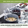 GreenPan Valencia Pro Hard Anodized 11 Piece Cookware Pots and Pans Set, Dishwasher & Oven Safe, Gray