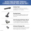 Shark HZ2002 Vertex Ultralight Corded Stick DuoClean PowerFins & Self-Cleaning Brushroll, Cobalt Blue