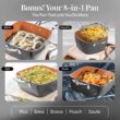 Gotham Steel 20 Pc Pots and Pans Set, Bakeware Set, Ceramic Cookware Set for Kitchen