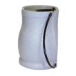 FCMP Outdoor Catalina 45 Gallon Rain Water Barrel Catcher System with Flat Back for Watering Outdoor Plants, Light Granite