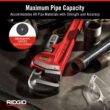 RIDGID 31035 Heavy-Duty Straight Pipe Wrench, 36" Sturdy Plumbing Wrench with Self Cleaning Threads and Hook Jaws, Red