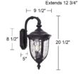 John Timberland Bellagio 20 1/2" High Black Downbridge Outdoor Wall Light