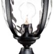 John Timberland Bellagio 22 3/4" High Black Traditional Post Light with Pier Adapter