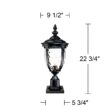 John Timberland Bellagio 22 3/4" High Black Traditional Post Light with Pier Adapter