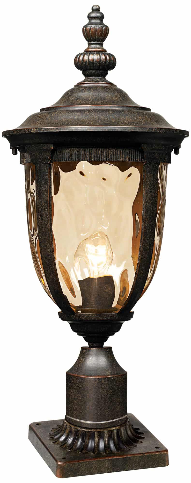 John Timberland Bellagio 22 3/4" High Bronze Post Light with Pier Mount Adapter John Timberland Bellagio 22 3/4" High Bronze Post Light with Pier Mount Adapter - Image 6