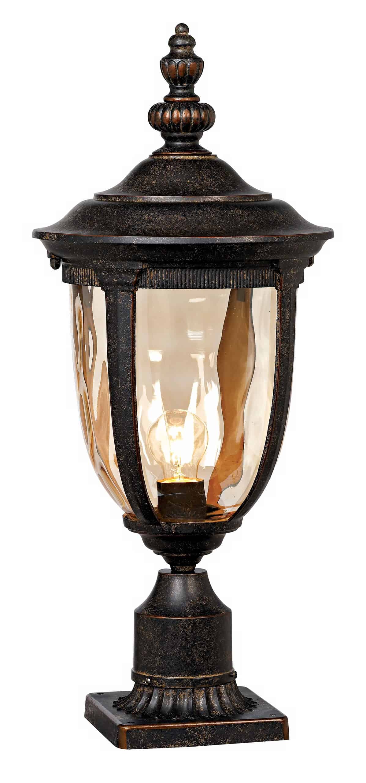 John Timberland Bellagio 22 3/4" High Bronze Post Light with Pier Mount Adapter John Timberland Bellagio 22 3/4" High Bronze Post Light with Pier Mount Adapter - Image 5