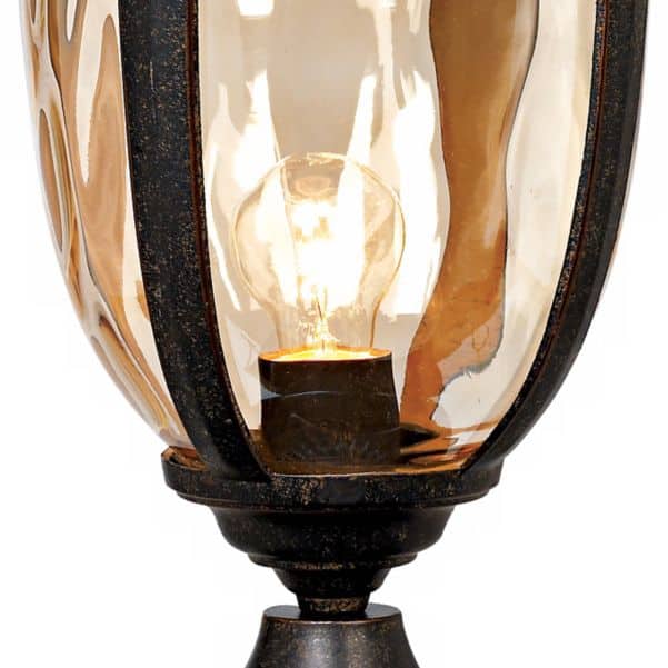John Timberland Bellagio 22 3/4" High Bronze Post Light with Pier Mount Adapter John Timberland Bellagio 22 3/4" High Bronze Post Light with Pier Mount Adapter - Image 4