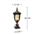 John Timberland Bellagio 22 3/4" High Bronze Post Light with Pier Mount Adapter John Timberland Bellagio 22 3/4" High Bronze Post Light with Pier Mount Adapter