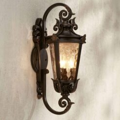 John Timberland Casa Marseille 21 1/2" Traditional Scroll Bronze Outdoor Wall Light