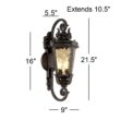 John Timberland Casa Marseille 21 1/2" Traditional Scroll Bronze Outdoor Wall Light