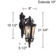 John Timberland Casa Marseille 21 3/4" High Bronze Outdoor Wall Light