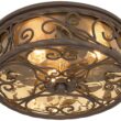 John Timberland Casa Seville 12" Wide Walnut Indoor-Outdoor Ceiling Light