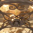 John Timberland Casa Seville 12" Wide Walnut Indoor-Outdoor Ceiling Light