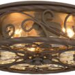 John Timberland Casa Seville 12" Wide Walnut Indoor-Outdoor Ceiling Light