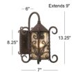 John Timberland Casa Seville 13 1/4" High Iron Scroll Traditional Outdoor Wall Light