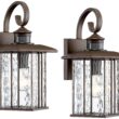 John Timberland Deaver 15 1/4" High Bronze Motion Sensor Outdoor Wall Light Set of 2