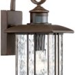 John Timberland Deaver 15 1/4" High Bronze Motion Sensor Outdoor Wall Light Set of 2
