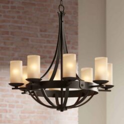 John Timberland Casa Marseille 27" High Bronze Post Light with Pier Mount Adapter