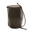 FCMP Outdoor RC4000-BRN 50-Gallon BPA Free Flat Back Home Rain Catcher Water Storage Collection Barrel, Brown