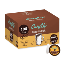Cozy Up | 100-Count | Specialty Dark Single-Serve Coffee Pods Compatible with Keurig K-Cup Brewers | Dark Roast Coffee