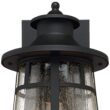 John Timberland Clement 15" Black Outdoor Wall Lantern Lights Set of 2