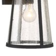 John Timberland Clement 15" Black Outdoor Wall Lantern Lights Set of 2