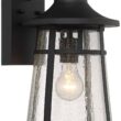 John Timberland Clement 15" Black Outdoor Wall Lantern Lights Set of 2