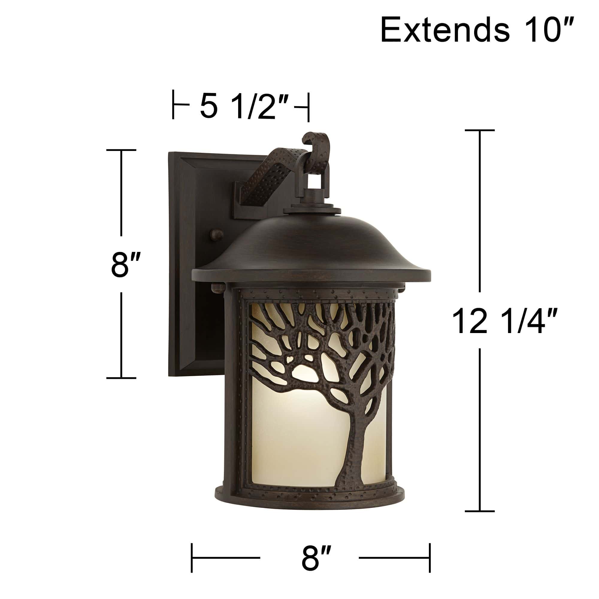John Timberland Mission Oak Tree 12 1/4" Bronze Outdoor Wall Light John Timberland Mission Oak Tree 12 1/4" Bronze Outdoor Wall Light - Image 2