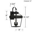 John Timberland Stratton Street 16 1/2" High Black Outdoor Wall Light