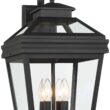John Timberland Stratton Street 22" Black Outdoor Lantern Wall Light