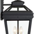 John Timberland Stratton Street 22" Black Outdoor Lantern Wall Light