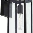 John Timberland Titan 14" Black Dusk to Dawn Outdoor Lights Set of 2