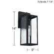 John Timberland Titan 14" Black Dusk to Dawn Outdoor Lights Set of 2
