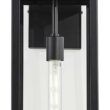 John Timberland Titan 20" Mystic Black Outdoor Wall Lights Set of 2