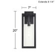 John Timberland Titan 20" Mystic Black Outdoor Wall Lights Set of 2