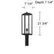 John Timberland Titan 21 3/4" High Mystic Black Outdoor Post Light