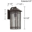 Kathy Ireland Sierra Craftsman 16 1/2" High Outdoor Wall Light