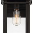 North House 16" High Matte Black and Glass Outdoor Wall Light