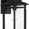 North House 16" High Matte Black and Glass Outdoor Wall Light