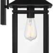 North House 16" High Matte Black and Glass Outdoor Wall Light